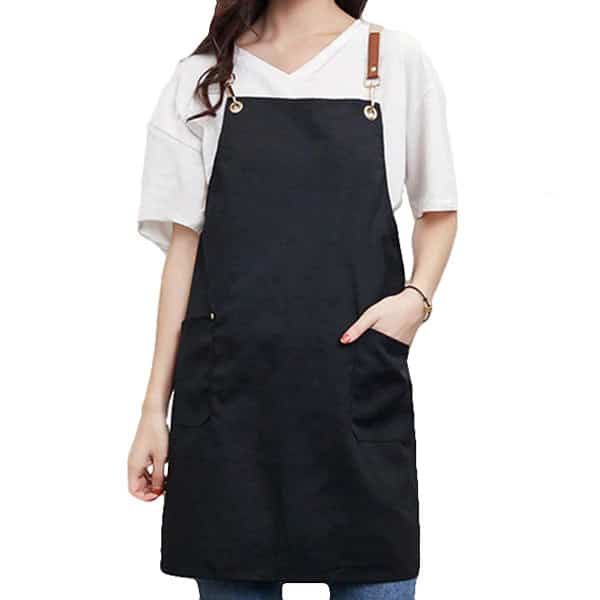 Midnight Black Apron - Front View